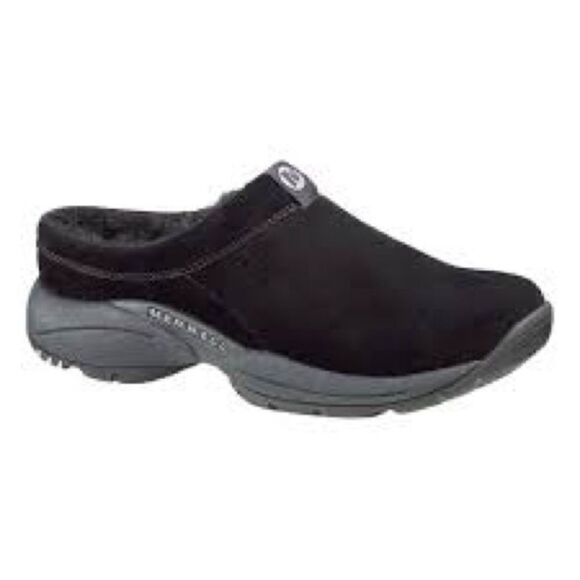 Merrell WOMEN'S MERRELL PRIMO CHILL Fur Lined Slide Clog Black 9 - Picture 1 of 7